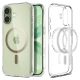 8. Etui Spigen Ultra Hybrid MagSafe na iPhone 17 - przezroczysto-złote