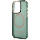 6. Etui Guess Gold Outline Translucent MagSafe na iPhone 14 Pro - zielone