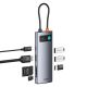 5. Hub USB-C Baseus Metal Gleam 7w1 HDMI 4K 60Hz / 3x USB 3.0 / USB-C PD / SD / microSD – szary