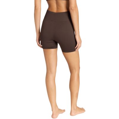 3. Spodenki damskie adidas Workout Essentials Knit 4 Inch Leggings brązowe KE5841