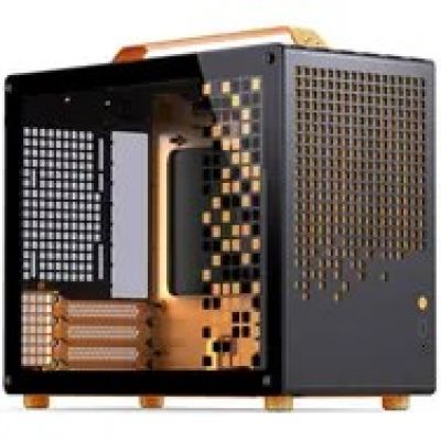 11. Obudowa komputerowa JONSPLUS MATX Handle Case Z20 - Black-Orange