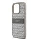 6. Etui DKNY Leather Mono Stripe & Metal Logo na iPhone 15 Pro Max - beżowe