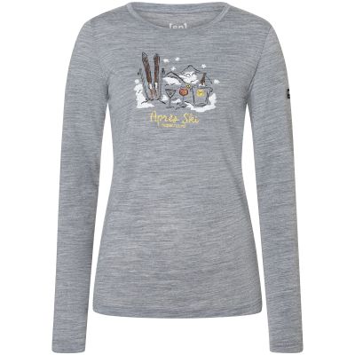 3. Longsleeve damski SUPER.NATURAL W APRES SKI LS szary