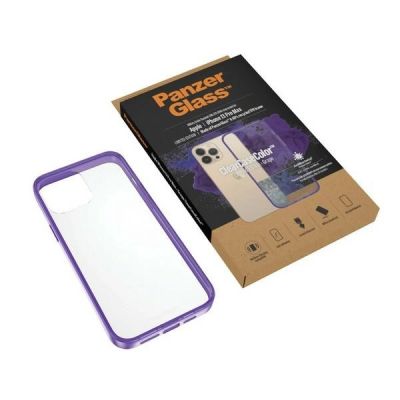 5. Etui PanzerGlass ClearCase antybakteryjne z certyfikatem Military Grade na iPhone 13 Pro Max - przezroczysto-fioletowe