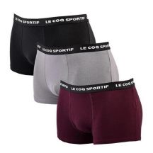 Le Coq Sportif bokserki majtki męskie 3PAK czarne szare bordowe