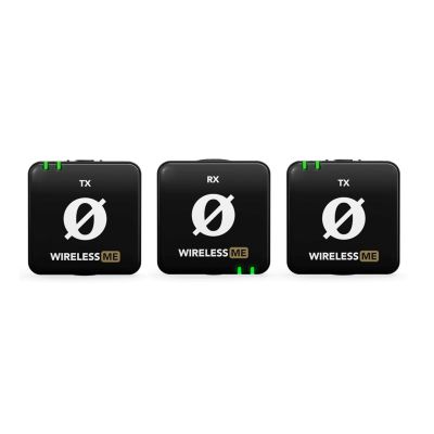 14. RODE Wireless ME Dual - Kompaktowy bezprzewodowy system mikrofonowy z dwoma nadajnikami do nagrywania dwukanałowego (czarny)