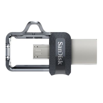 9. Pendrive SanDisk Ultra Dual Drive M3.0 SDDD3-032G-G46 (32GB; microUSB, USB 3.0; kolor szary)