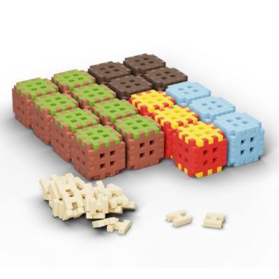 5. Klocki konstrukcyjne Marioinex Mini Waffle, 142 elementy