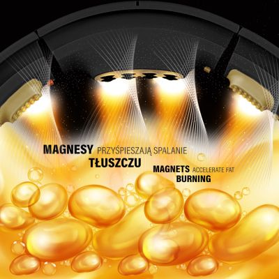 4. HHM13 NEW HULA HOP BLACK/GOLD Z MAGNESAMI I OBCIĄŻNIKIEM + LICZNIK HMS