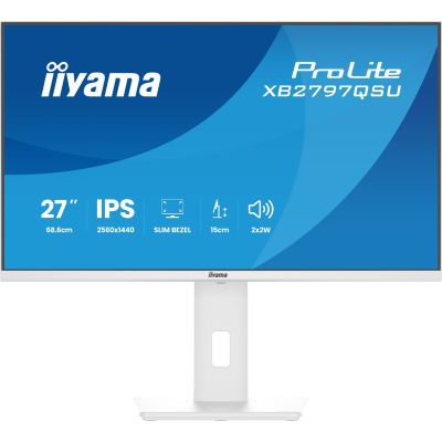 30. iiyama ProLite XB2797QSU-W1 monitor komputerowy 68,6 cm (27") 2560 x 1440 px Quad HD LED Biały