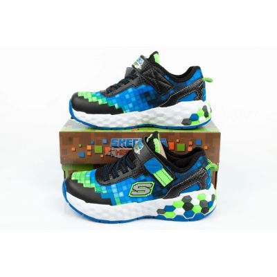 16. Buty Skechers Minecraft LED Jr 402204L/BBLM