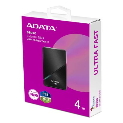 12. ADATA SE920 Technologia Thunderbolt 4 TB USB Type-C USB4 Gen 3x2 Czarny