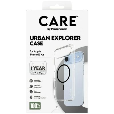 5. Etui CARE by PanzerGlass Flagship Urban Explorer w. Black MagSafe na iPhone Air - przezroczyste