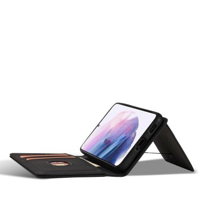 13. Magnet Card Case etui do Samsung Galaxy S22+ (S22 Plus) pokrowiec portfel na karty kartę podstawka czarny