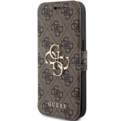 2. Etui Guess 4G Metal Logo na iPhone 15 Pro - brązowe