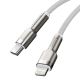 4. Kabel Baseus Cafule Series Metal Data USB-C / Lightning 20W PD 2 m - biały