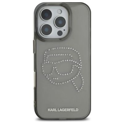 3. Etui Karl Lagerfeld IML Rhinestones Karl Head na iPhone 16 Pro Max 6.9" - czarne