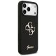 4. Etui Guess Silicone Big 4G Script na iPhone 17 Pro Max - czarne