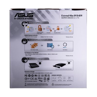 6. DVD-REC ASUS SDRW-08D2S-U LITE USB SLIM CZARNY BOX