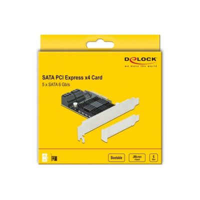 4. DeLOCK 5 portowy SATA PCI Express x4 Card - Konstrukcja niskoprofilowa