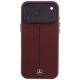 3. Etui Mercedes Leather Semi Wrap Iconic Line MagSafe do iPhone 18 Pro Max / 17 Pro Max - burgundowe