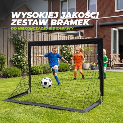 34. VIRTUFIT ZESTAW SKŁADANYCH BRAMEK DO PIŁKI NOŻNEJ - BRAMKI DO PIŁKI NOŻNEJ - 120 X 90 CM