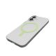 9. Etui Puro Lite Mag TPU+PC kompatybilne z MagSafe na iPhone 17 - przezroczyste z zielonym pierścieniem