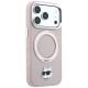 4. Etui Karl Lagerfeld with Ring Stand 360 Choupette Head Pin MagSafe na iPhone 18 Pro Max / 17 Pro Max - różowe