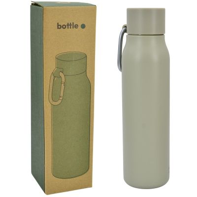 BUTELKA TERMICZNA 550ML Z KARABIŃCZYKIEM BEŻOWA STAMINA
