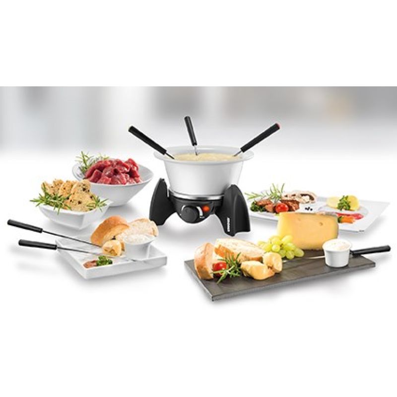 4. Elektryczne fondue Unold 0,8l 6 osób stal nierdzewna