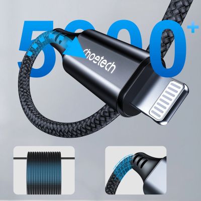 4. Kabel Choetech AUX007 Lighting / mini jack 3.5mm 1 m - czarny
