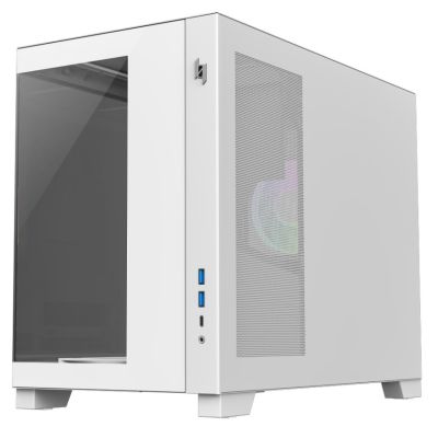 10. GameMax NEX C33 WH zabezpieczenia & uchwyty komputerów Biały