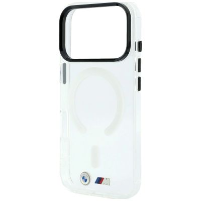 6. Etui BMW M IML Glossy Metal Logo & Trims MagSafe na iPhone 18 Pro Max / 17 Pro Max - przezroczyste