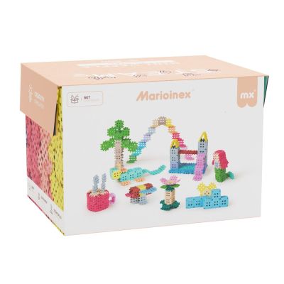 5. Klocki konstrukcyjne Marioinex Mini Waffle, 500 elementów pastelowe