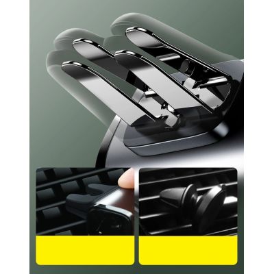 14. Baseus samochodowy uchwyt na telefon do kratki nawiewu czarny (SUGP-01)