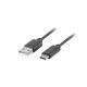 Kabel Lanberg CA-USBO-31CU-0018-BK (USB 3.1 - USB typu C ; 1,8m; kolor czarny)