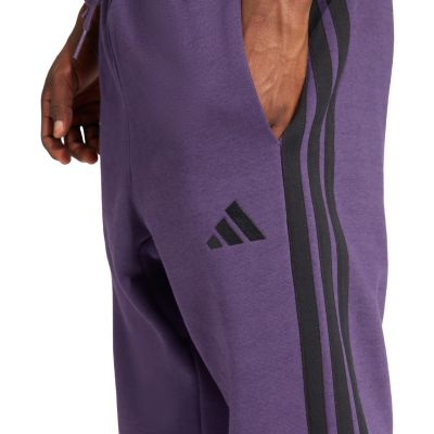 10. Spodnie męskie adidas Essentials 3-Stripes Fleece fioletowe JX0750