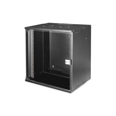 10. Szafa sieciowa wisząca 19" 12U, SOHO PRO 595 x 540 x 400 mm, drzwi szyba, czarny, niezłożona, 60kg