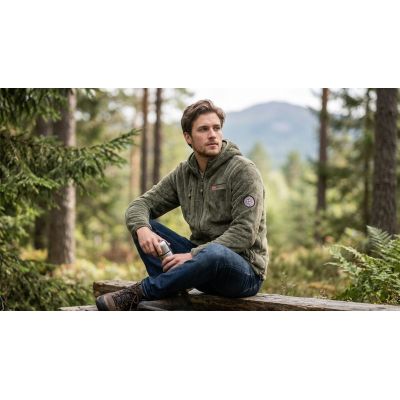 4. Polar męski Geographical Norway UPLOAD HOOD OLIVE DB MEN 224 (WY3387H/GN-OLIVE)