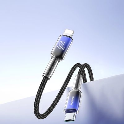 10. Kabel Joyroom S-A42 Crystal-Clear Series 30W USB-C - Lightning 1,2m - czarny
