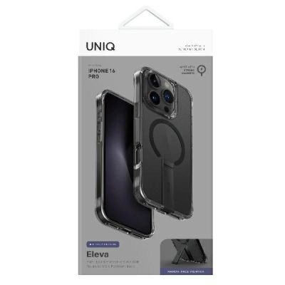 4. Etui UNIQ Eleva with Vertica Stand na iPhone 16 Pro - czarne