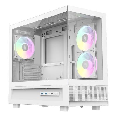 10. GameMax NEX C31 WH zabezpieczenia & uchwyty komputerów Biały