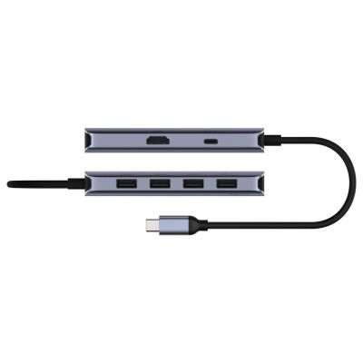 3. CUDY UH500 Hub USB-C 6-IN-1 z HDMI 4K