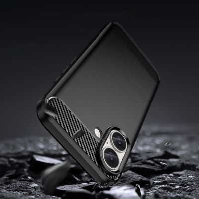 4. Etui silikonowe Carbon Case do iPhone 16 Plus - czarne