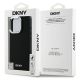 8. Etui DKNY Plain Silver Logo MagSafe na iPhone 16 Pro - czarne