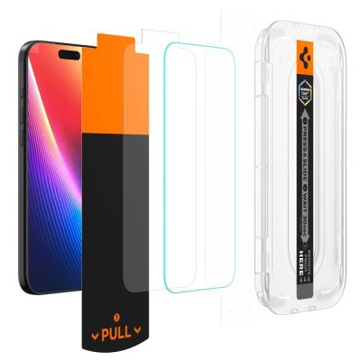 3. Szkło hartowane Spigen Glas.TR EZ Fit Pro na iPhone 16 Pro / 17 / 17 Pro - przezroczyste