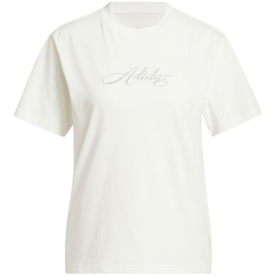 2. Koszulka damska adidas Cursive Wordmark Graphic biała KQ6404