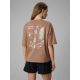 2. T-shirt regular z nadrukiem damski 4F 4FRSS26TTSHF3704-83S