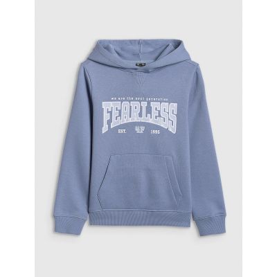 8. Bluza dresowa regular z kapturem chłopięca 4F 4FJRSS26TSWSM2637-32S