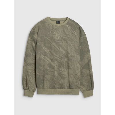 6. Bluza męska dresowa nierozpinana bez kaptura 4F 4FWSS25TSWSM1582-44A